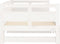 vidaXL - Slaapbank - uitschuifbaar - massief - grenenhout - wit - 2x(80x200) - cm