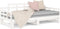 vidaXL - Slaapbank - uitschuifbaar - massief - grenenhout - wit - 2x(90x200) - cm