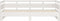 vidaXL - Slaapbank - uitschuifbaar - massief - grenenhout - wit - 2x(90x200) - cm