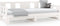 vidaXL - Slaapbank - uitschuifbaar - massief - grenenhout - wit - 2x(90x190) - cm