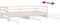 vidaXL - Slaapbank - uitschuifbaar - massief - grenenhout - wit - 2x(90x200) - cm