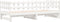 vidaXL - Slaapbank - uitschuifbaar - massief - grenenhout - wit - 2x(90x190) - cm