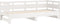 vidaXL - Slaapbank - uitschuifbaar - massief - grenenhout - wit - 2x(80x200) - cm