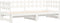 vidaXL - Slaapbank - uitschuifbaar - massief - grenenhout - wit - 2x(90x200) - cm