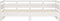vidaXL - Slaapbank - uitschuifbaar - massief - grenenhout - wit - 2x(80x200) - cm