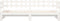 vidaXL - Slaapbank - uitschuifbaar - massief - grenenhout - wit - 2x(90x190) - cm