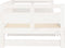 vidaXL - Slaapbank - uitschuifbaar - massief - grenenhout - wit - 2x(90x200) - cm