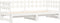 vidaXL - Slaapbank - uitschuifbaar - massief - grenenhout - wit - 2x(90x190) - cm