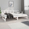 vidaXL - Slaapbank - uitschuifbaar - massief - grenenhout - wit - 2x(80x200) - cm