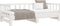 vidaXL - Slaapbank - uitschuifbaar - massief - grenenhout - wit - 2x(90x200) - cm