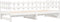vidaXL - Slaapbank - uitschuifbaar - massief - grenenhout - wit - 2x(90x200) - cm
