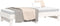 vidaXL - Slaapbank - uitschuifbaar - massief - grenenhout - wit - 2x(90x190) - cm