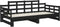 vidaXL - Slaapbank - uitschuifbaar - massief - grenenhout - zwart - 2x(90x200) - cm