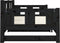 vidaXL - Slaapbank - uitschuifbaar - massief - grenenhout - zwart - 2x(80x200) - cm