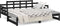 vidaXL - Slaapbank - uitschuifbaar - massief - grenenhout - zwart - 2x(90x200) - cm