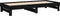 vidaXL - Slaapbank - uitschuifbaar - massief - grenenhout - zwart - 2x(90x200) - cm