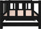 vidaXL - Slaapbank - uitschuifbaar - massief - grenenhout - zwart - 2x(90x190) - cm
