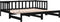 vidaXL - Slaapbank - uitschuifbaar - massief - grenenhout - zwart - 2x(90x190) - cm