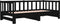 vidaXL - Slaapbank - uitschuifbaar - massief - grenenhout - zwart - 2x(90x190) - cm