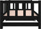 vidaXL - Slaapbank - uitschuifbaar - massief - grenenhout - zwart - 2x(90x190) - cm