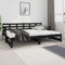 vidaXL - Slaapbank - uitschuifbaar - massief - grenenhout - zwart - 2x(80x200) - cm