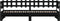 vidaXL - Slaapbank - uitschuifbaar - massief - grenenhout - zwart - 2x(90x190) - cm