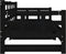vidaXL - Slaapbank - uitschuifbaar - massief - grenenhout - zwart - 2x(80x200) - cm