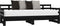 vidaXL - Slaapbank - uitschuifbaar - massief - grenenhout - zwart - 2x(80x200) - cm