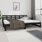vidaXL - Slaapbank - uitschuifbaar - massief - grenenhout - zwart - 2x(90x200) - cm