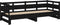 vidaXL - Slaapbank - uitschuifbaar - massief - grenenhout - zwart - 2x(80x200) - cm