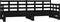 vidaXL - Slaapbank - uitschuifbaar - massief - grenenhout - zwart - 2x(80x200) - cm