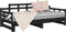 vidaXL - Slaapbank - uitschuifbaar - massief - grenenhout - zwart - 2x(90x190) - cm