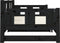vidaXL - Slaapbank - uitschuifbaar - massief - grenenhout - zwart - 2x(90x190) - cm