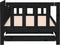 vidaXL - Slaapbank - uitschuifbaar - massief - grenenhout - zwart - 2x(90x200) - cm