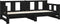 vidaXL - Slaapbank - uitschuifbaar - massief - grenenhout - zwart - 2x(90x190) - cm