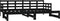 vidaXL - Slaapbank - uitschuifbaar - massief - grenenhout - zwart - 2x(80x200) - cm
