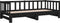 vidaXL - Slaapbank - uitschuifbaar - massief - grenenhout - zwart - 2x(90x190) - cm