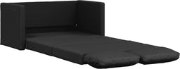vidaXL - Slaapbank - vloermodel - 2-in-1 - 112x174x55 - cm - kunstleer - zwart