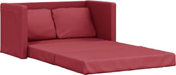 vidaXL - Slaapbank - vloermodel - 2-in-1 - 112x174x55 - cm - kunstleer - wijnrood