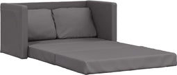 vidaXL - Slaapbank - vloermodel - 2-in-1 - 112x174x55 - cm - kunstleer - grijs