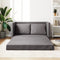 vidaXL - Slaapbank - vloermodel - 2-in-1 - 112x174x55 - cm - kunstleer - grijs