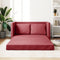 vidaXL - Slaapbank - vloermodel - 2-in-1 - 112x174x55 - cm - kunstleer - wijnrood