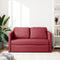 vidaXL - Slaapbank - vloermodel - 2-in-1 - 112x174x55 - cm - kunstleer - wijnrood