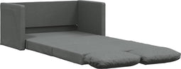 vidaXL - Slaapbank - vloermodel - 2-in-1 - 112x174x55 - cm - stof - donkergrijs
