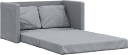 vidaXL - Slaapbank - vloermodel - 2-in-1 - 112x174x55 - cm - stof - lichtgrijs