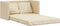 vidaXL - Slaapbank - vloermodel - 2-in-1 - 112x174x55 - cm - stof - crèmekleurig