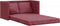 vidaXL - Slaapbank - vloermodel - 2-in-1 - 112x174x55 - cm - stof - wijnrood
