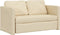 vidaXL - Slaapbank - vloermodel - 2-in-1 - 112x174x55 - cm - stof - crèmekleurig