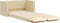 vidaXL - Slaapbank - vloermodel - 2-in-1 - 112x174x55 - cm - stof - crèmekleurig