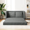vidaXL - Slaapbank - vloermodel - 2-in-1 - 112x174x55 - cm - stof - donkergrijs